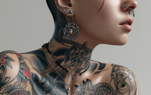 PESSOA CHEIA DE TATUAGENS E PIERCINGS HORRIVEIS