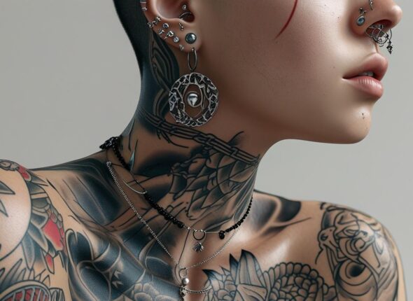 PESSOA CHEIA DE TATUAGENS E PIERCINGS HORRIVEIS